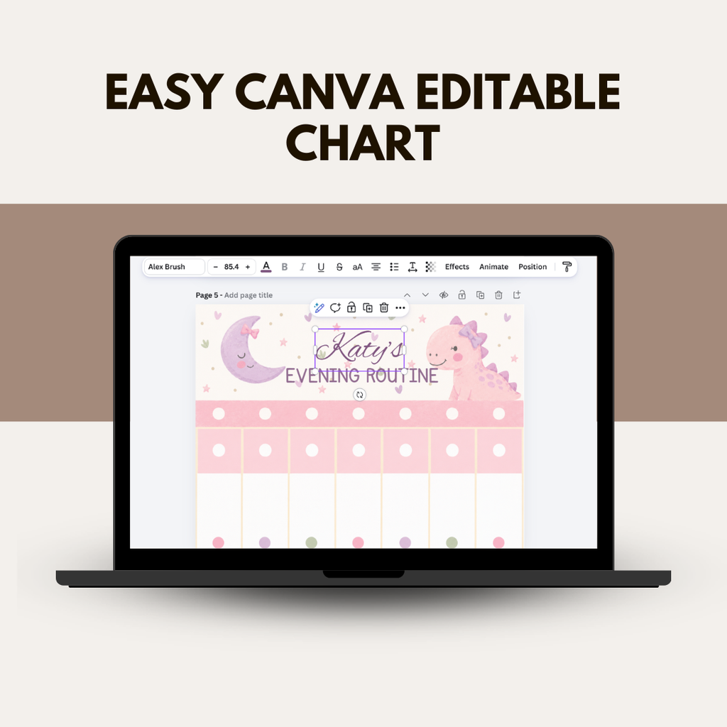 Printable dinosaur daily routine flip chart for Girls & Reward Chart