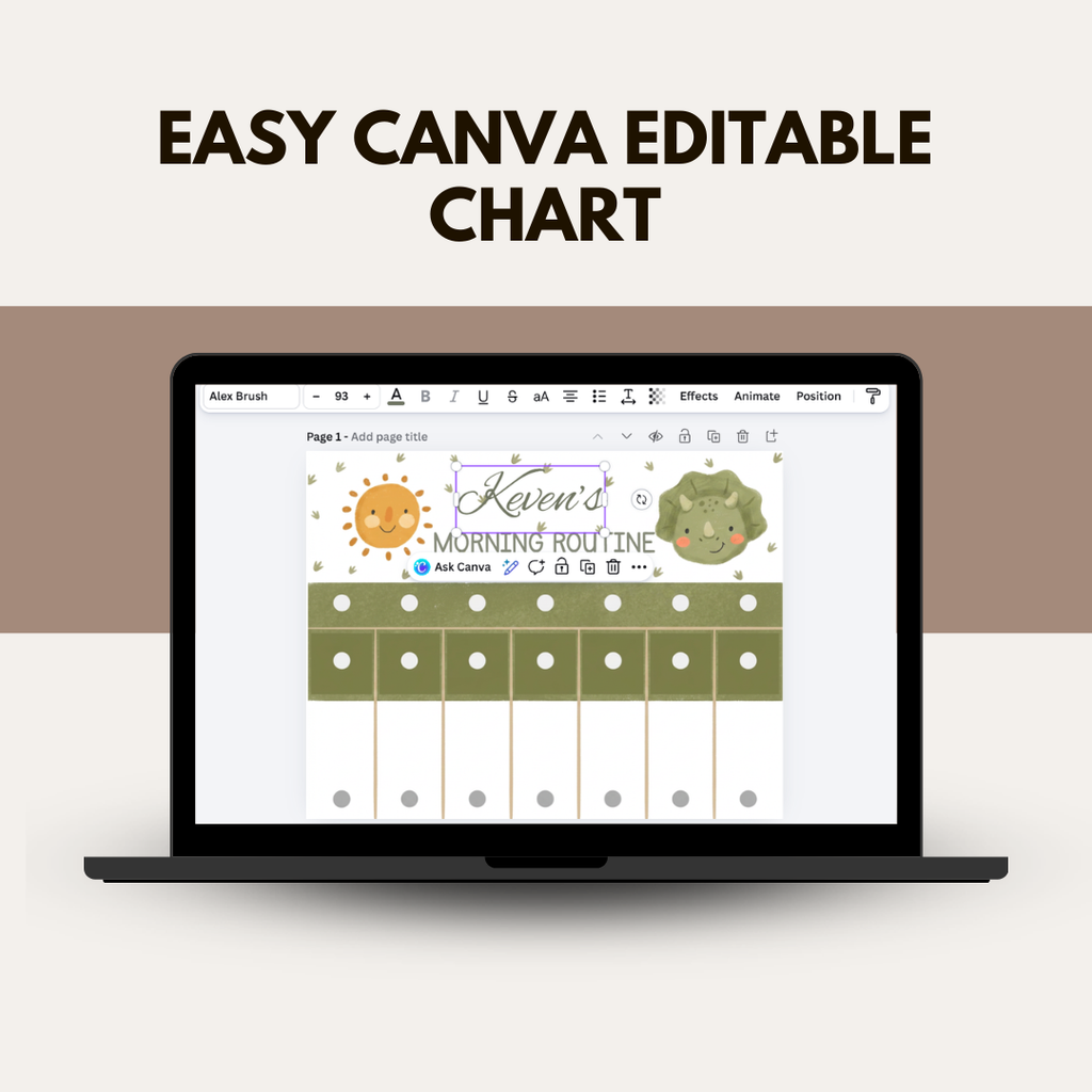 Printable dinosaur daily routine flip chart for Boys & Reward Chart